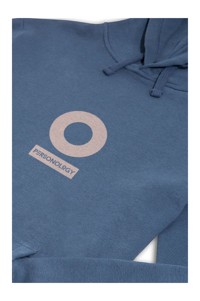 Navy Premium Cotton Personology Design Pullover Hoodie
