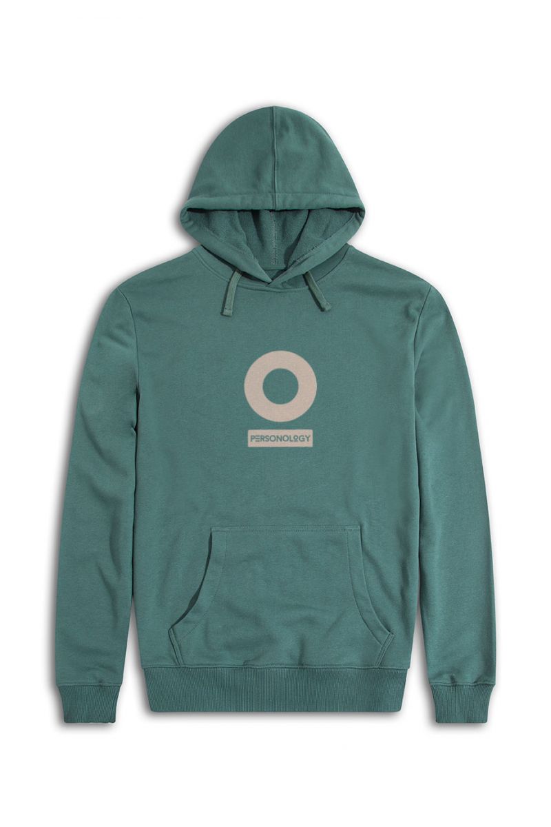 Green Premium Cotton Personology Design Pullover Hoodie