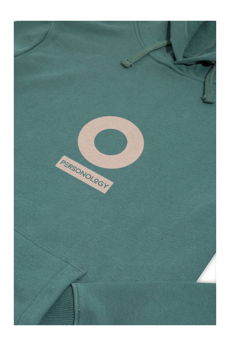 Green Premium Cotton Personology Design Pullover Hoodie