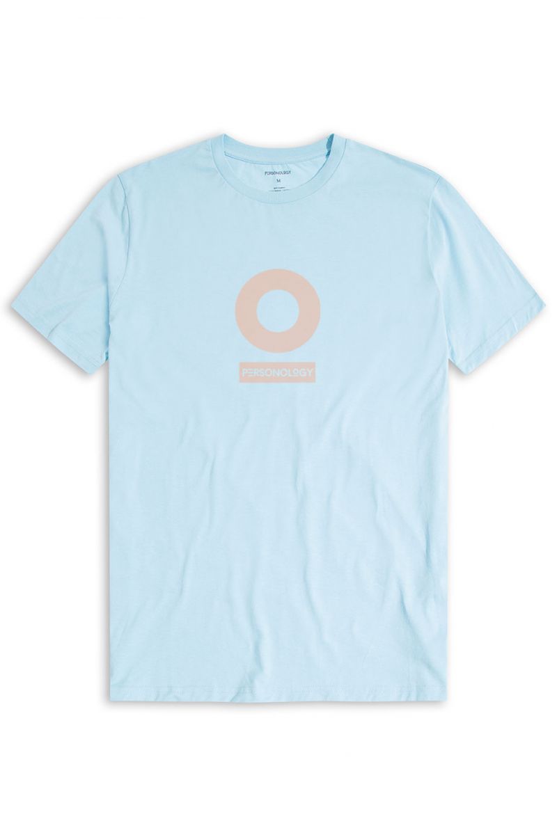 Blue Soft Fabric Personology Design Short Sleeve Tee