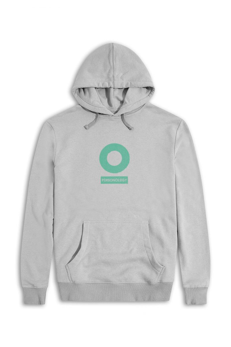 Grey Premium Cotton Personology Design Pullover Hoodie