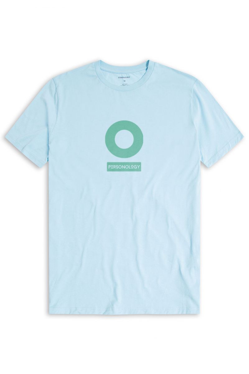 Blue Soft Fabric Personology Design Short Sleeve Tee