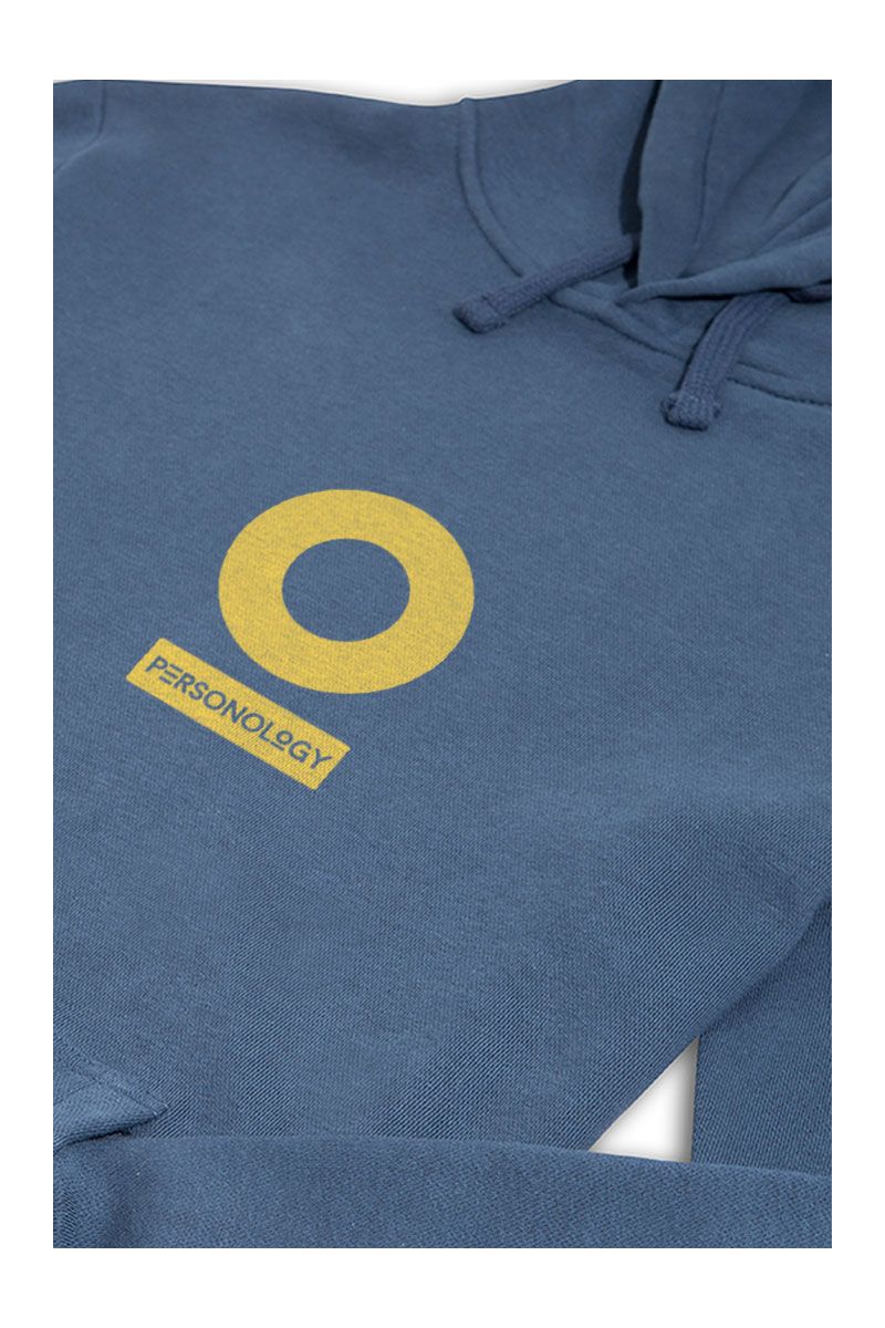 Navy Premium Cotton Personology Design Pullover Hoodie