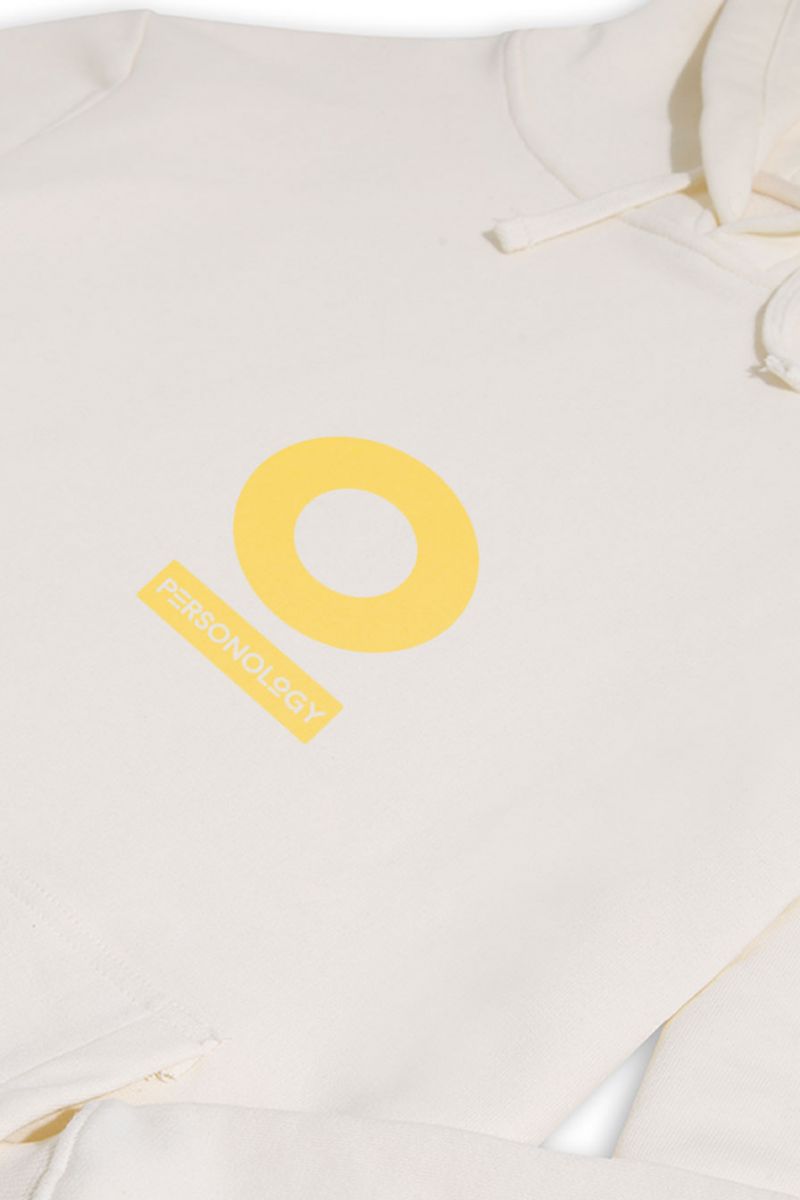 Ecru Premium Cotton Personology Design Pullover Hoodie