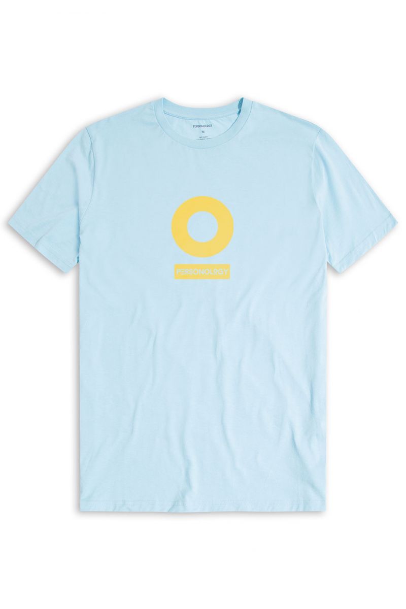 Blue Soft Fabric Personology Design Short Sleeve Tee