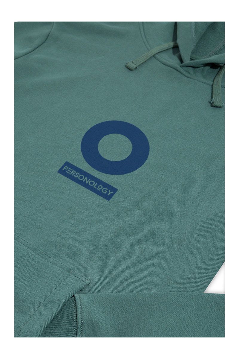 Green Premium Cotton Personology Design Pullover Hoodie
