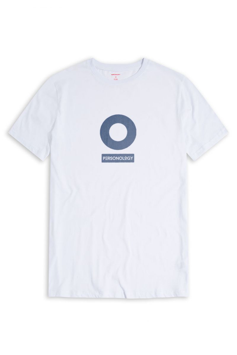White Soft Fabric Personology Design Short Sleeve Tee