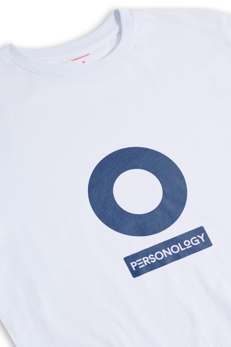 White Soft Fabric Personology Design Short Sleeve Tee