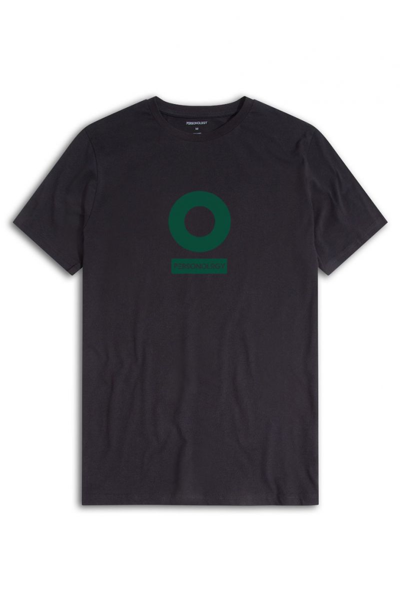 Black Soft Fabric Personology Design Short Sleeve Tee