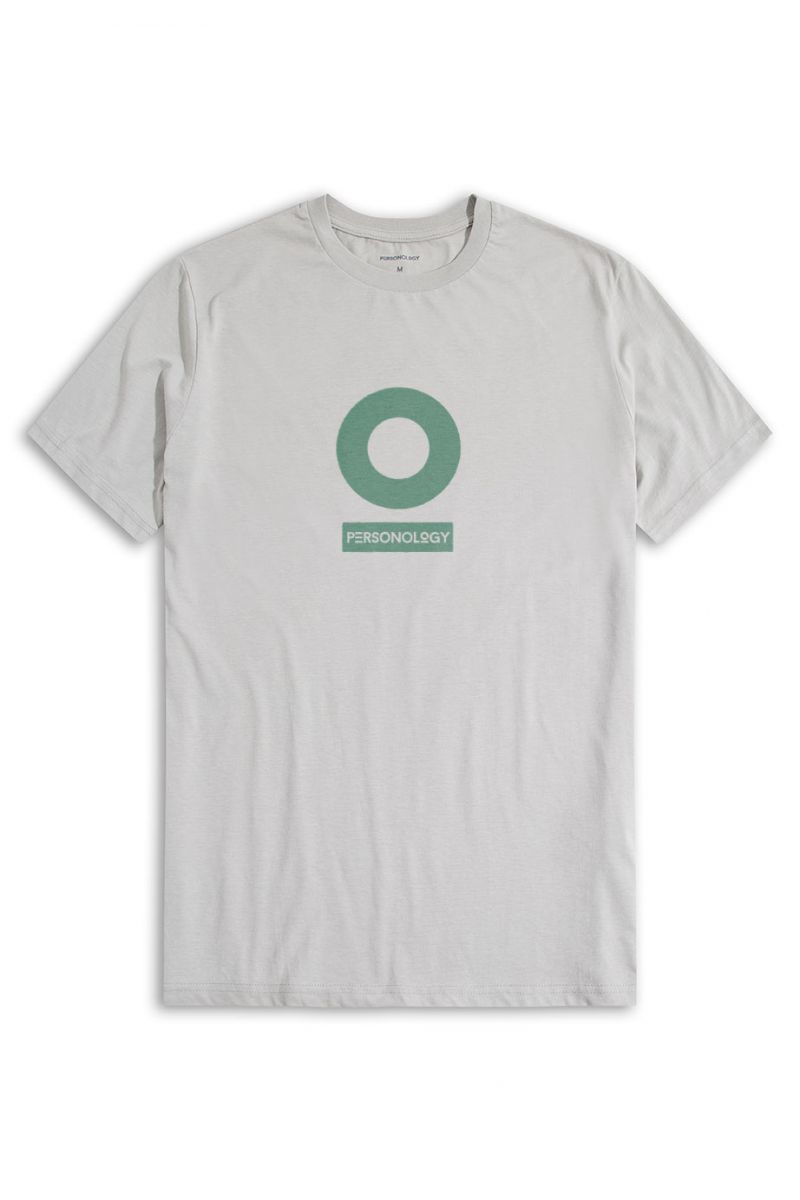 Grey Soft Fabric Personology Design Short Sleeve Tee