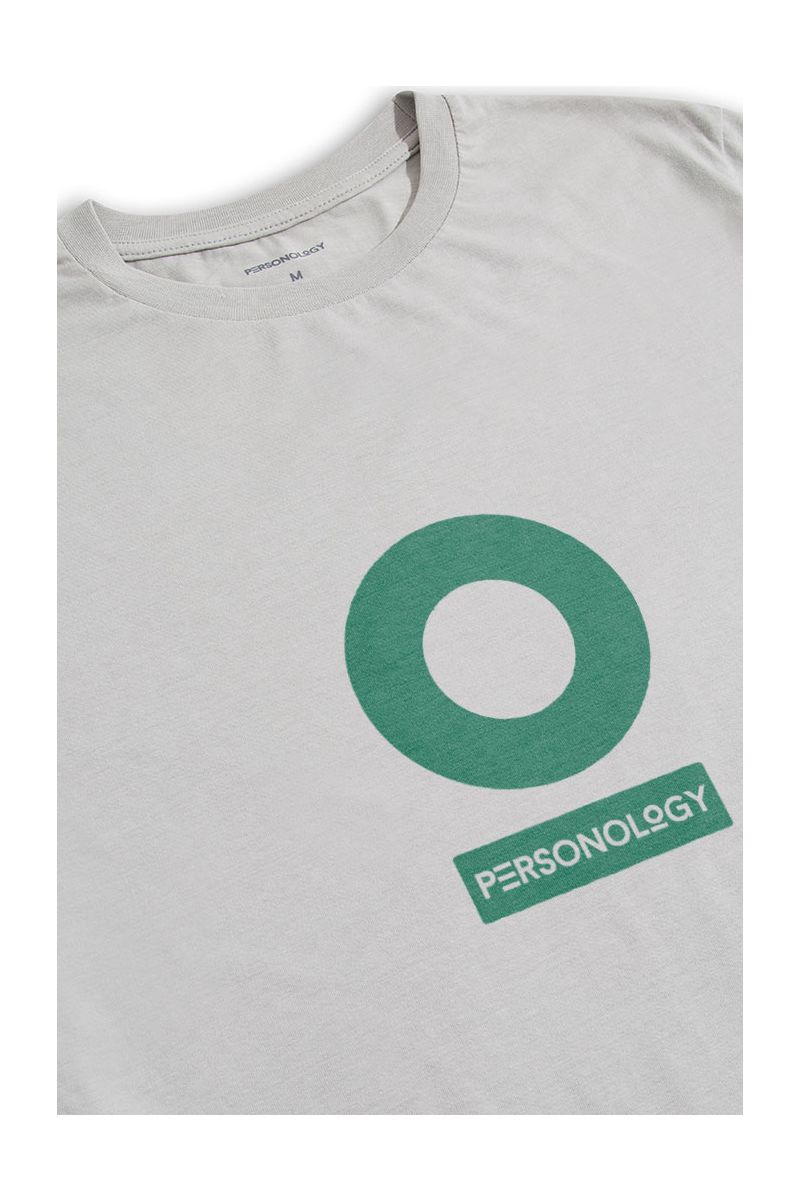 Grey Soft Fabric Personology Design Short Sleeve Tee