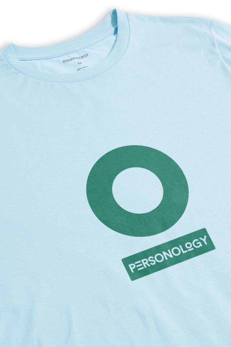 Blue Soft Fabric Personology Design Short Sleeve Tee