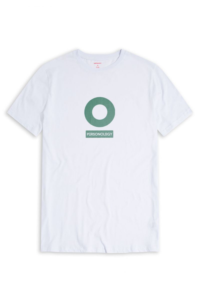 White Soft Fabric Personology Design Short Sleeve Tee