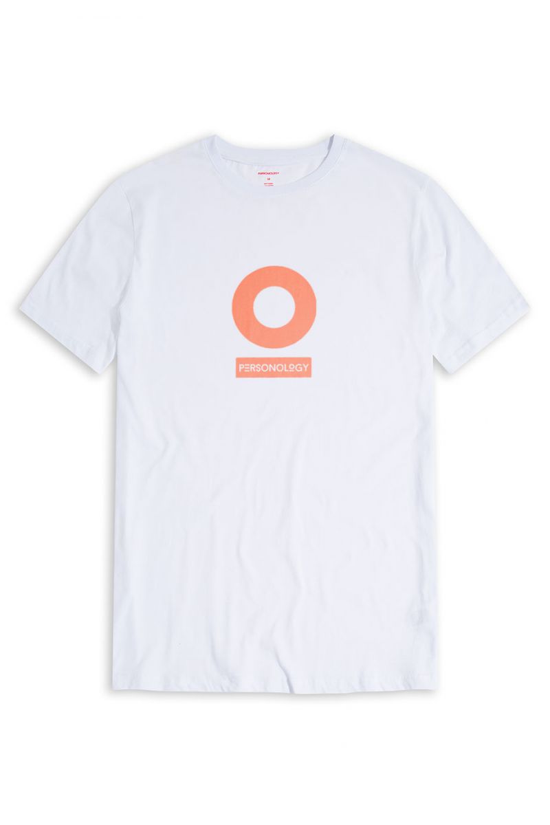 White Soft Fabric Personology Design Short Sleeve Tee