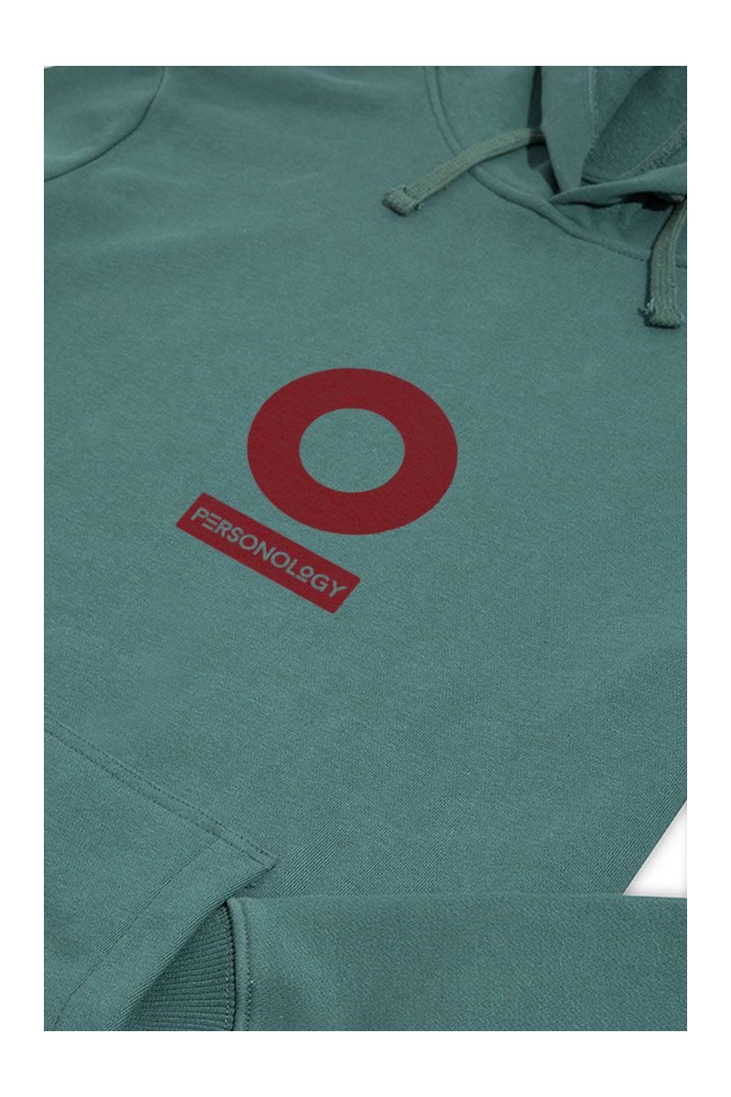 Green Premium Cotton Personology Design Pullover Hoodie
