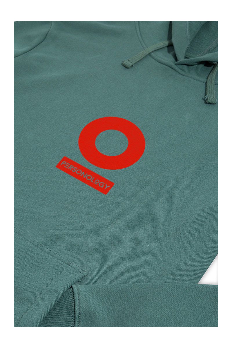 Green Premium Cotton Personology Design Pullover Hoodie