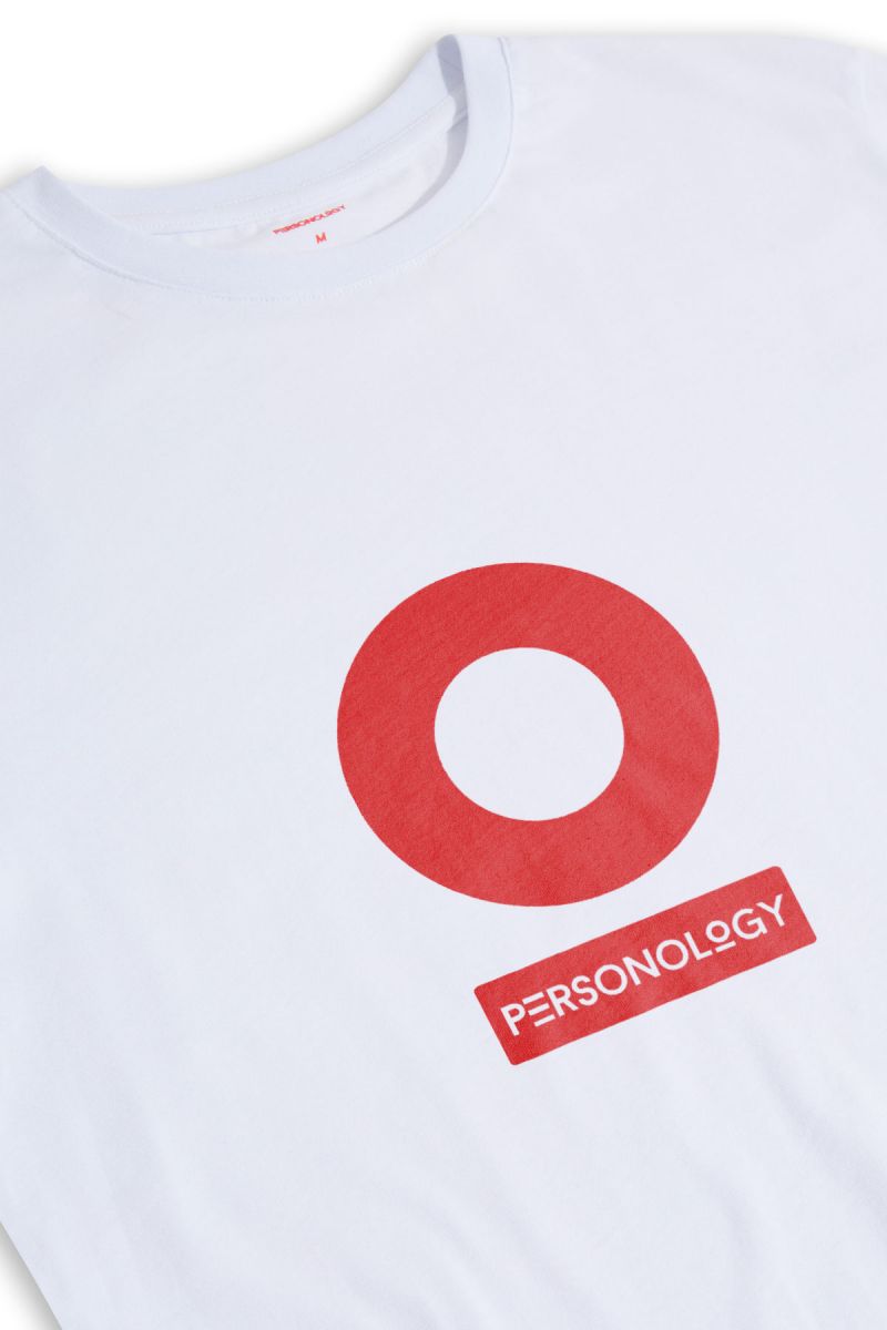 White Soft Fabric Personology Design Short Sleeve Tee