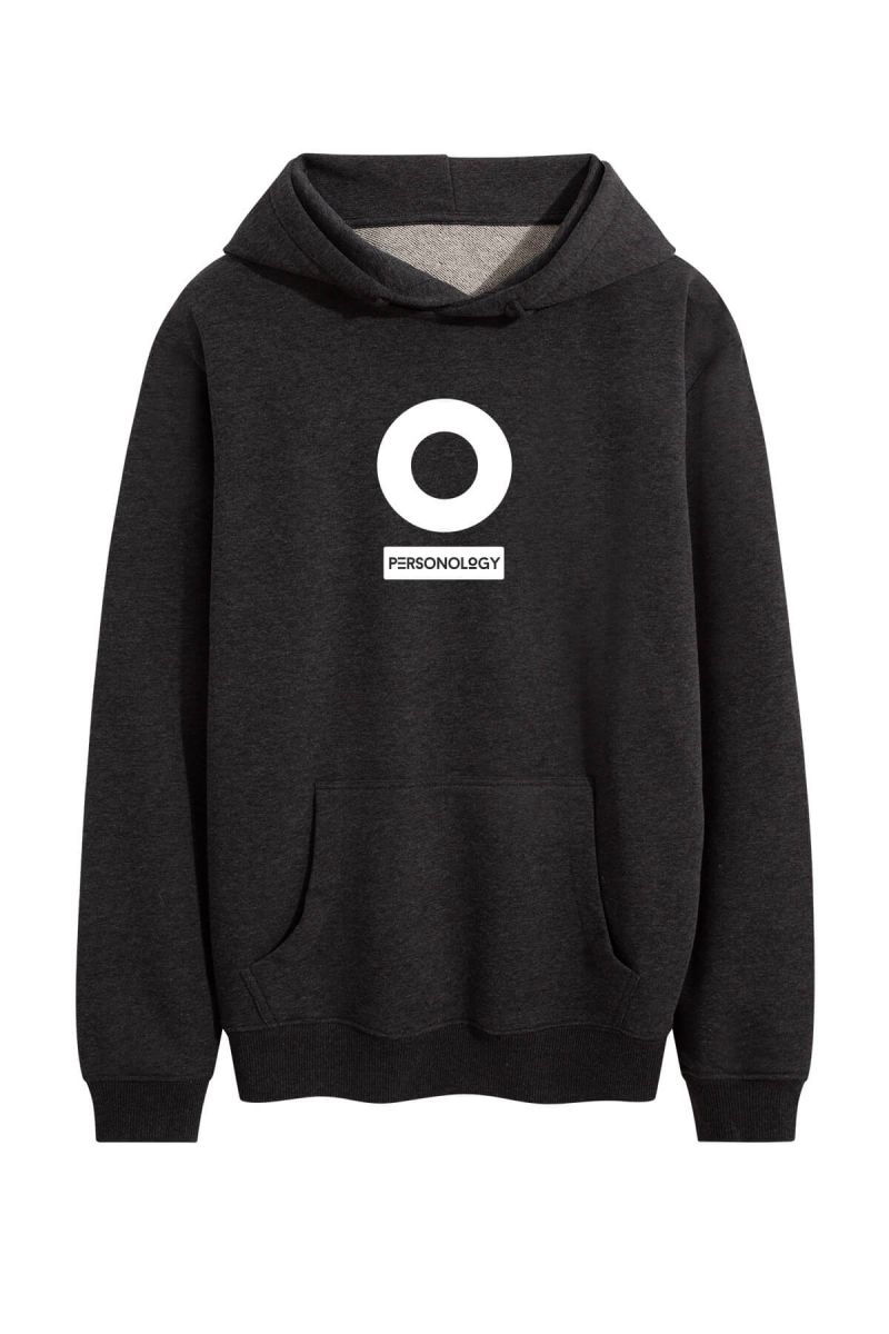 Dark Grey Premium Cotton Personology Design Pullover Hoodie