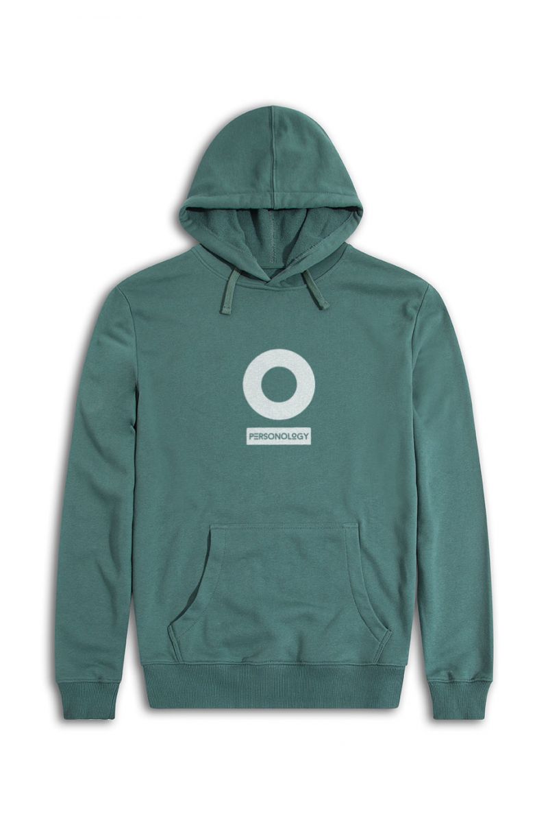 Green Premium Cotton Personology Design Pullover Hoodie