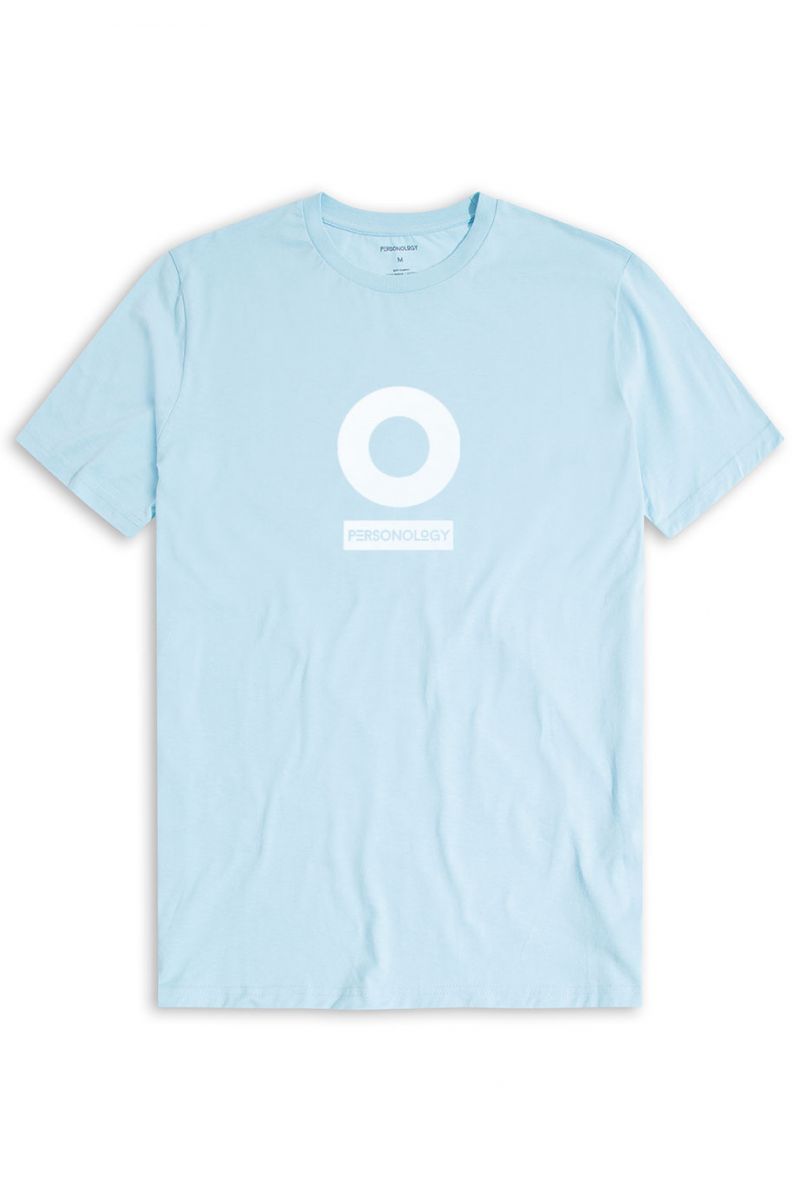 Blue Soft Fabric Personology Design Short Sleeve Tee