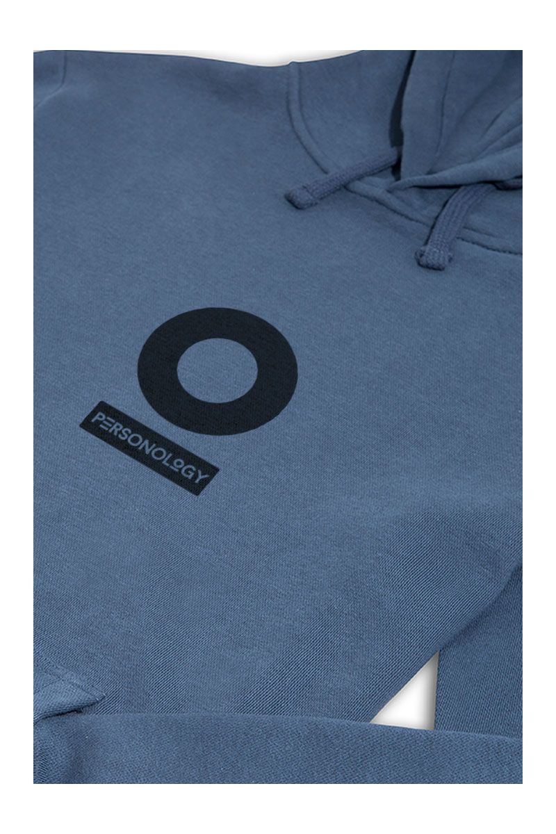 Navy Premium Cotton Personology Design Pullover Hoodie