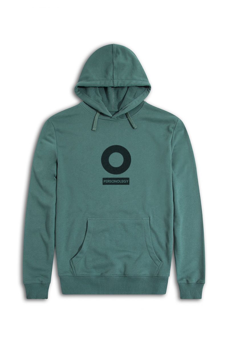 Green Premium Cotton Personology Design Pullover Hoodie