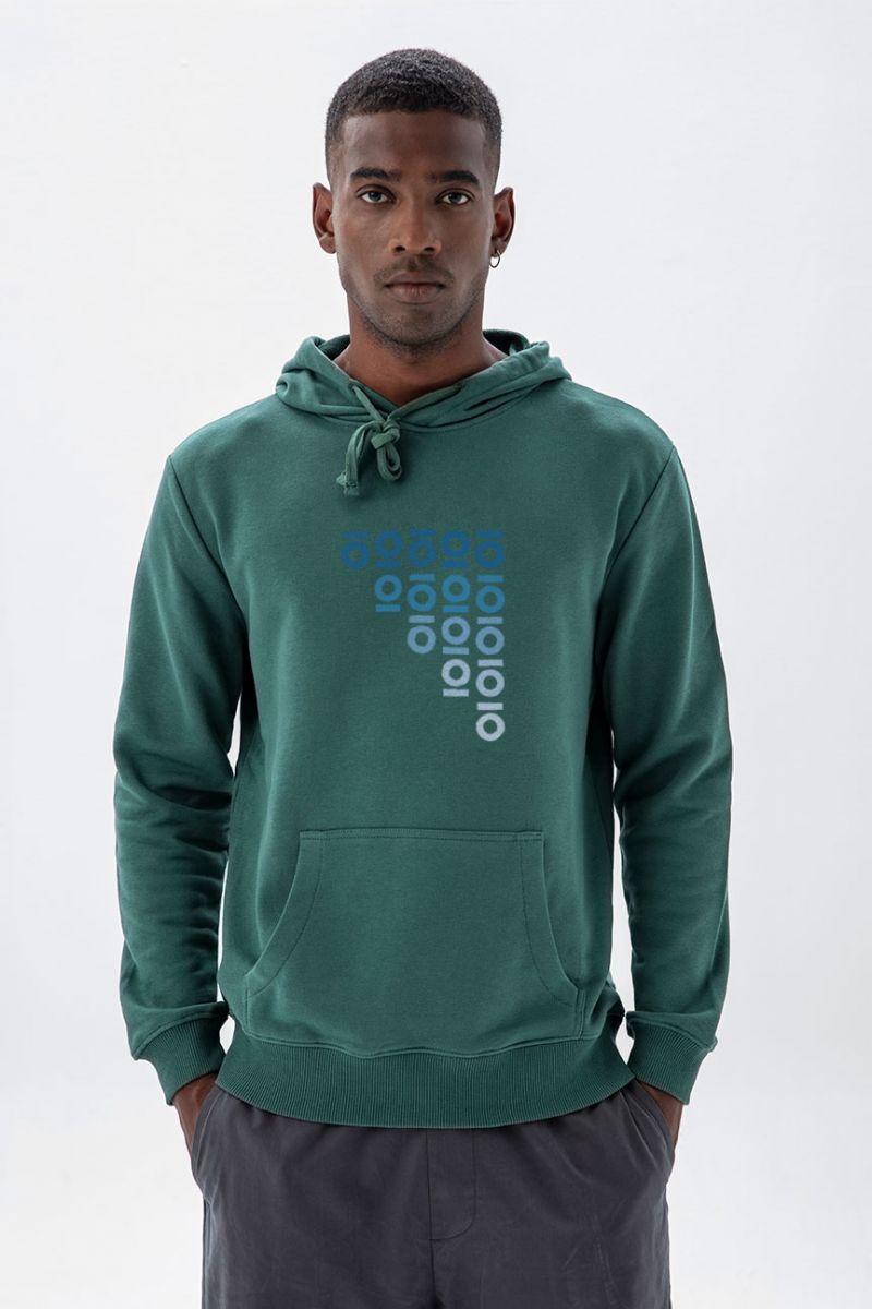 Green Premium Cotton Personology Design Pullover Hoodie
