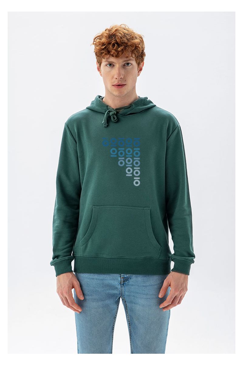 Green Premium Cotton Personology Design Pullover Hoodie
