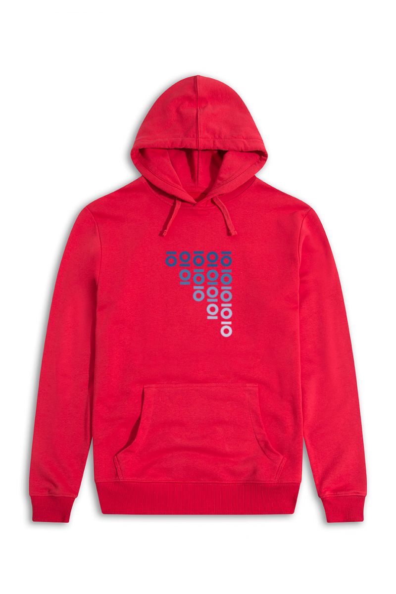 Red Premium Cotton Personology Design Pullover Hoodie