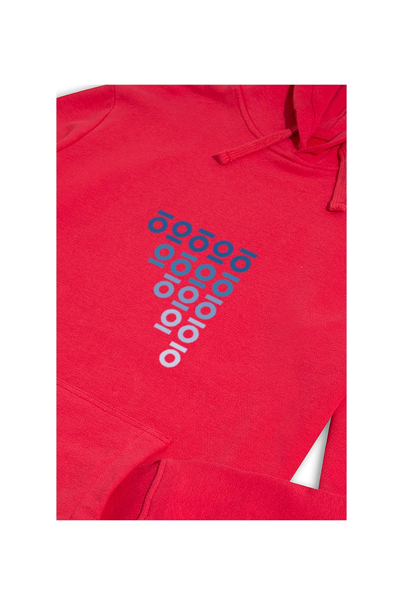 Red Premium Cotton Personology Design Pullover Hoodie