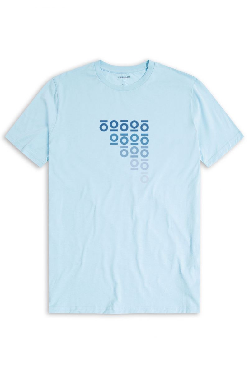 Blue Soft Fabric Personology Design Short Sleeve Tee