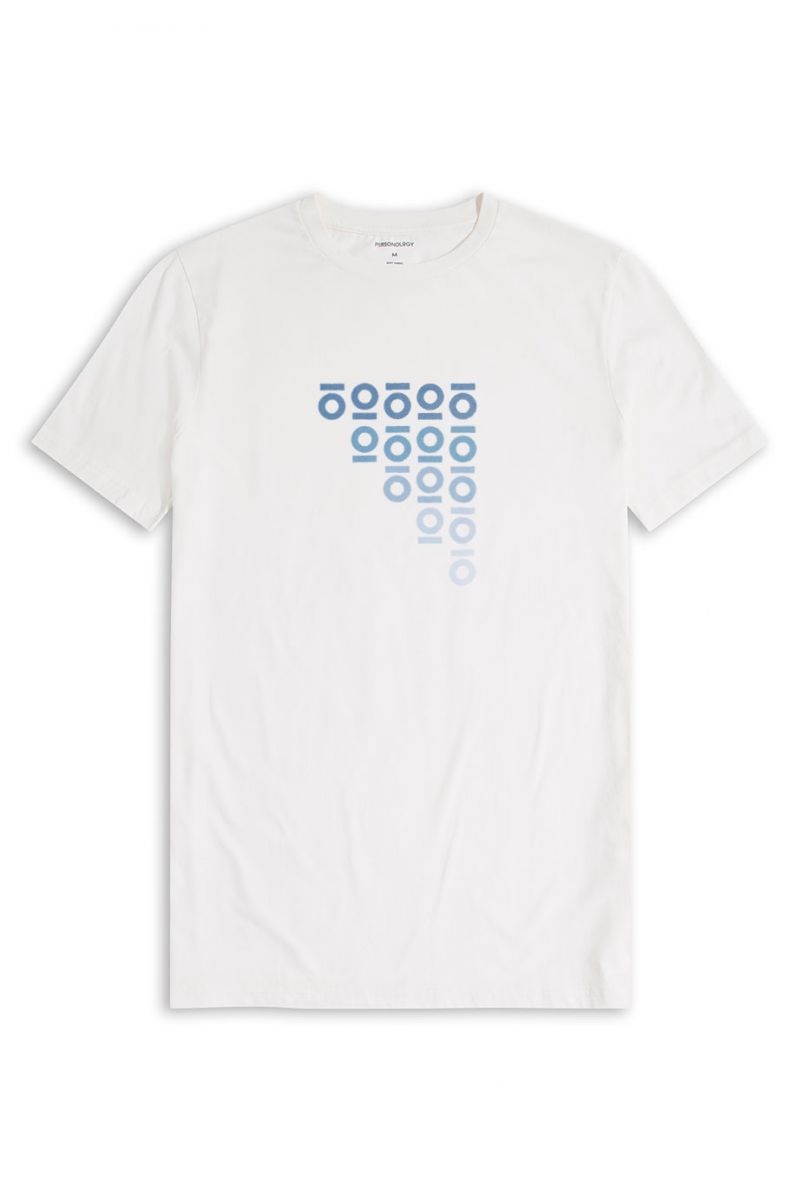 Off White Soft Fabric Personology Design Short Sleeve Tee