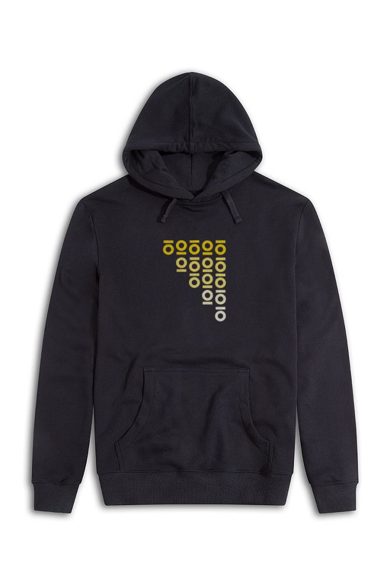 Black Premium Cotton Personology Design Pullover Hoodie