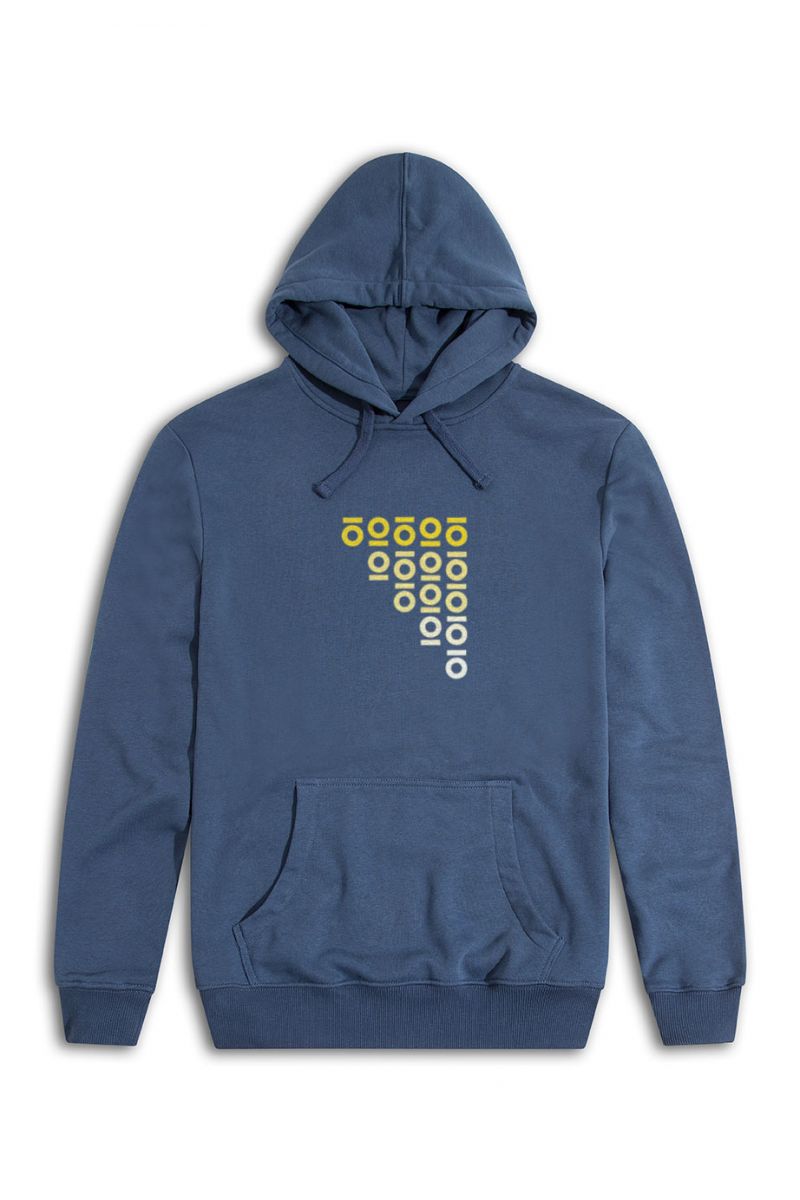 Navy Premium Cotton Personology Design Pullover Hoodie