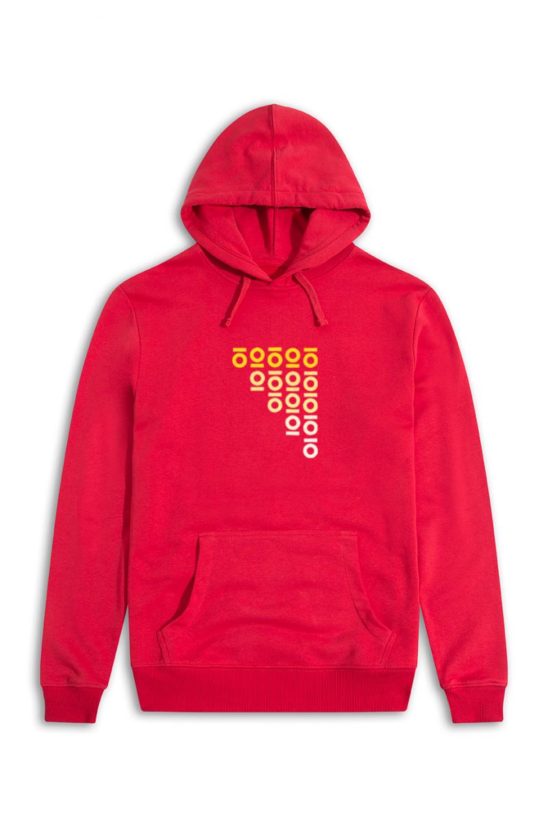 Red Premium Cotton Personology Design Pullover Hoodie