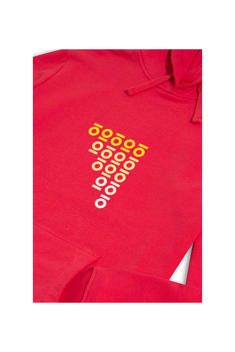 Red Premium Cotton Personology Design Pullover Hoodie