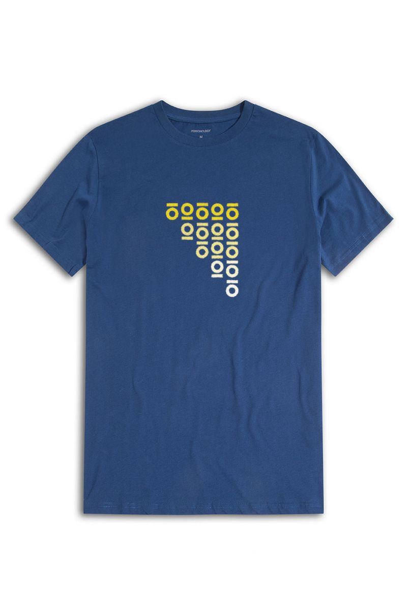 Navy Soft Fabric Personology Design Short Sleeve Tee