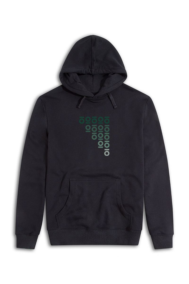 Black Premium Cotton Personology Design Pullover Hoodie