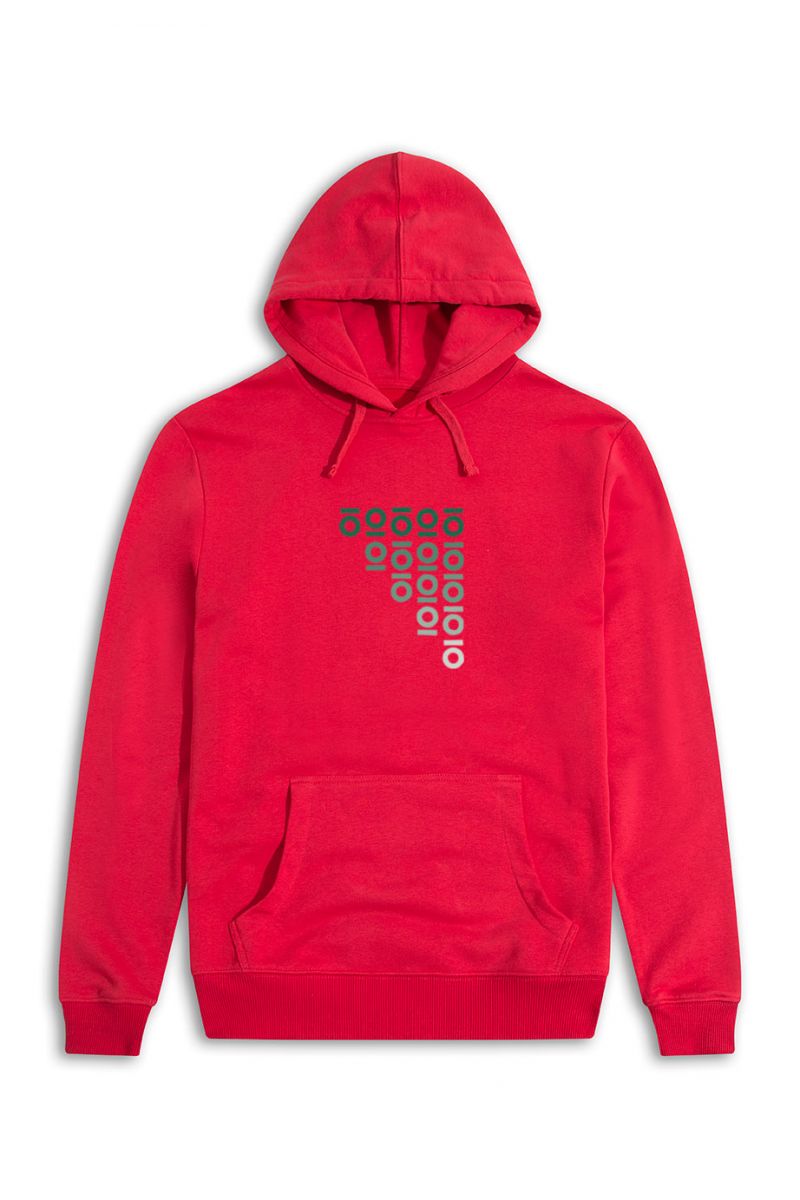 Red Premium Cotton Personology Design Pullover Hoodie