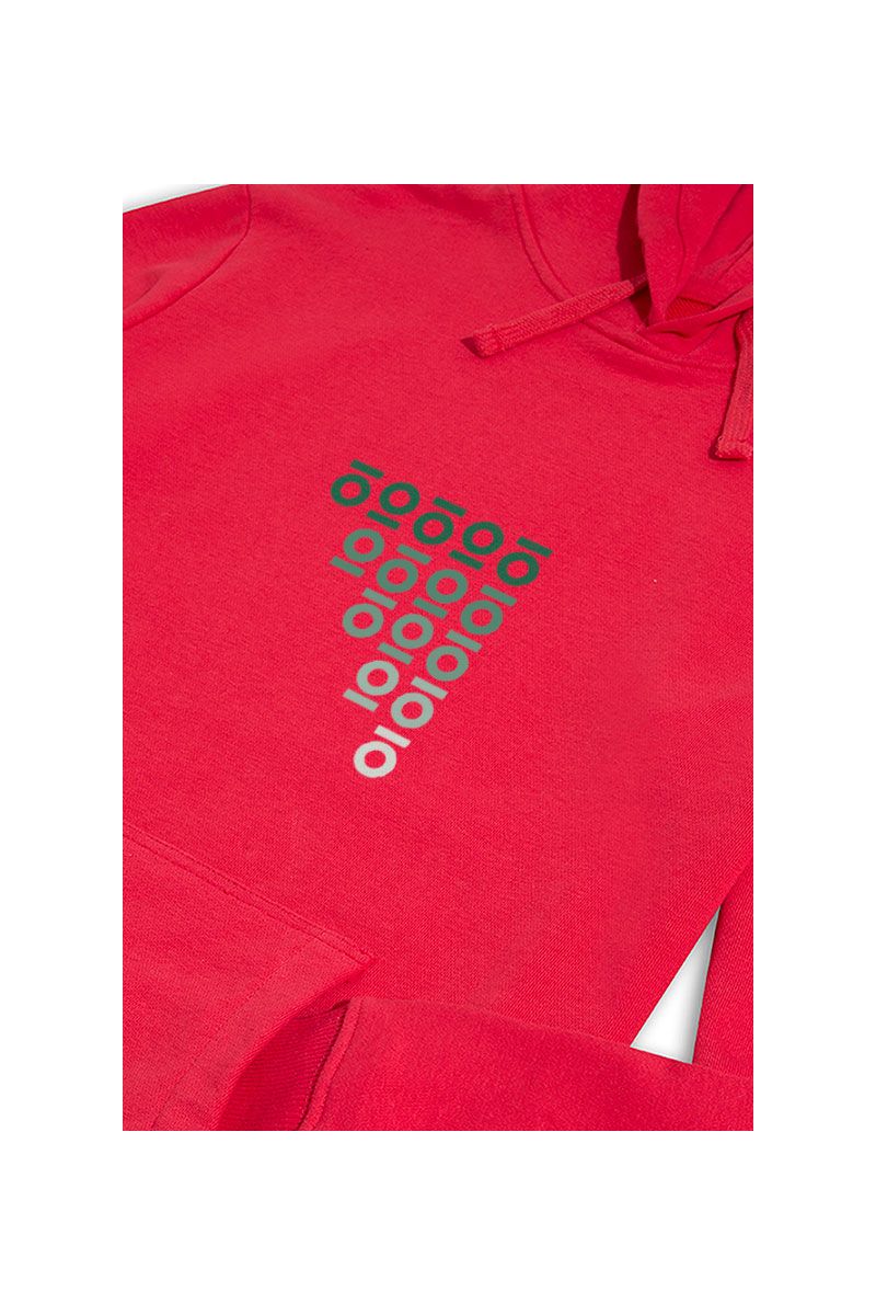 Red Premium Cotton Personology Design Pullover Hoodie