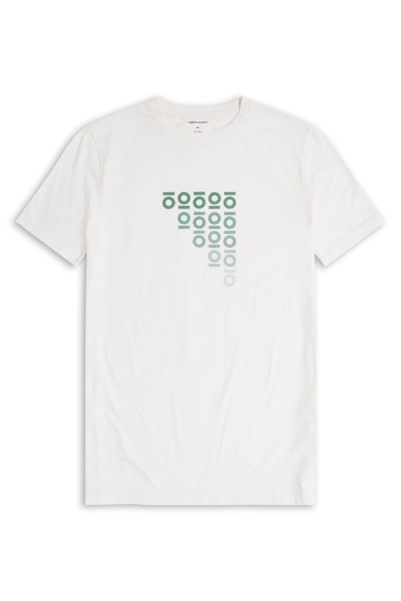 Off White Soft Fabric Personology Design Short Sleeve Tee