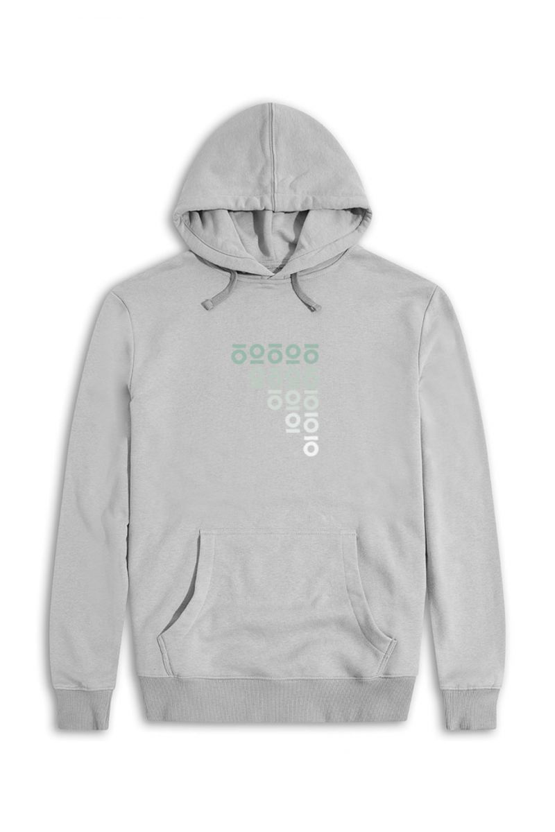 Grey Premium Cotton Personology Design Pullover Hoodie