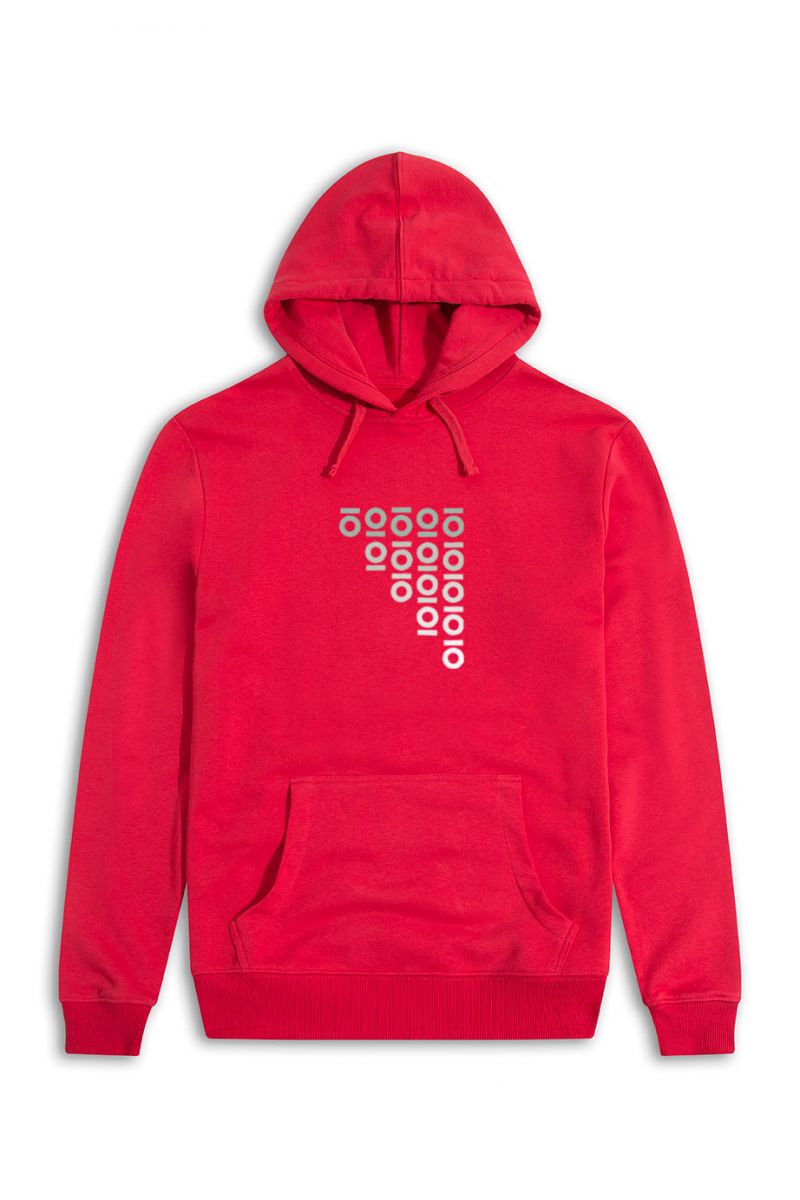 Red Premium Cotton Personology Design Pullover Hoodie