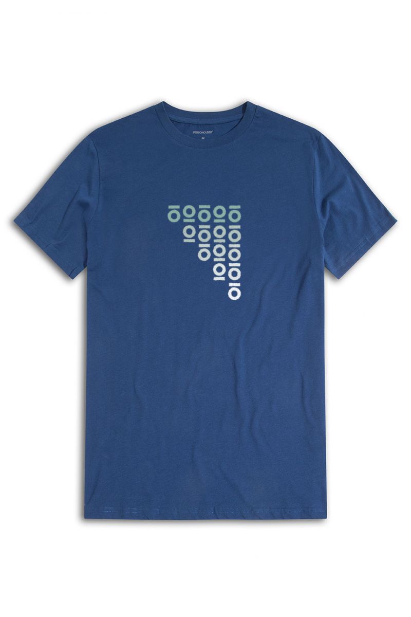Navy Soft Fabric Personology Design Short Sleeve Tee