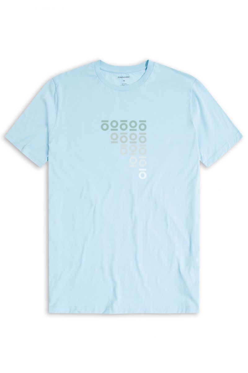 Blue Soft Fabric Personology Design Short Sleeve Tee