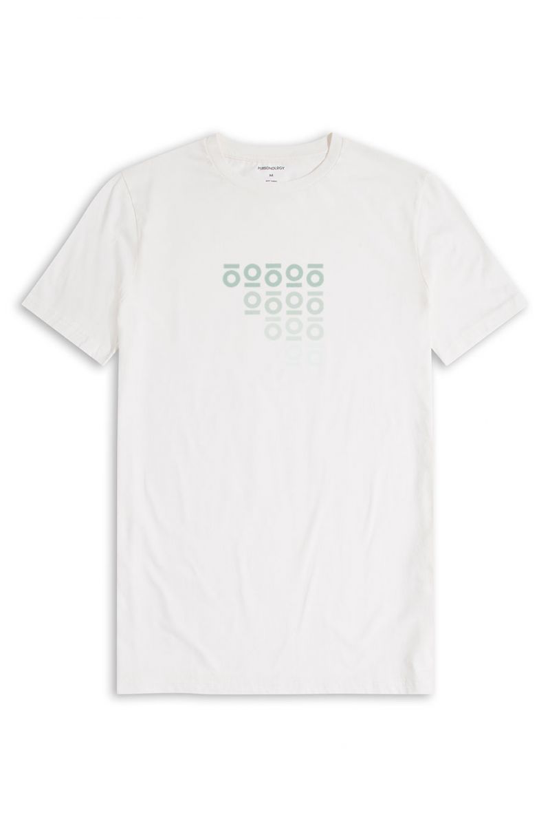 Off White Soft Fabric Personology Design Short Sleeve Tee