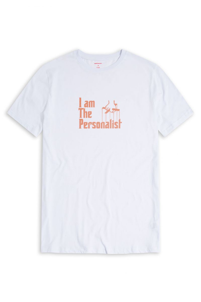 White Soft Fabric I am Personalist Design Short Sleeve Tee