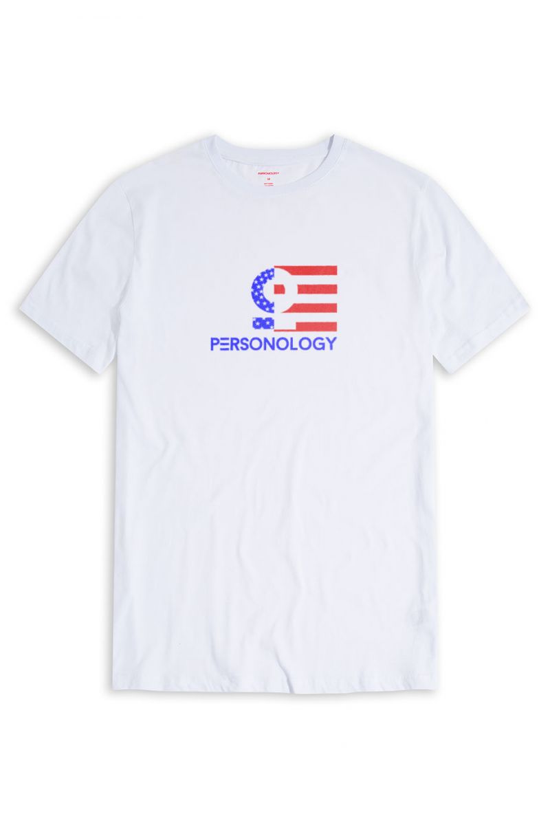White Soft Fabric American Design Short Sleeve Tee