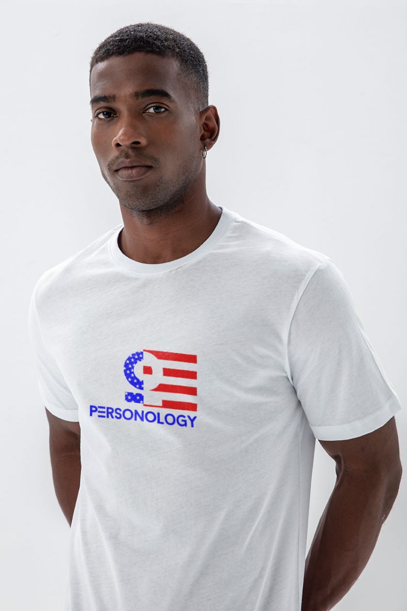 White Soft Fabric American Design Short Sleeve Tee