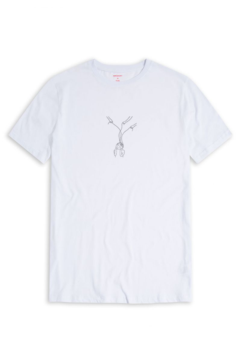 White Soft Fabric Mind Design Short Sleeve Tee